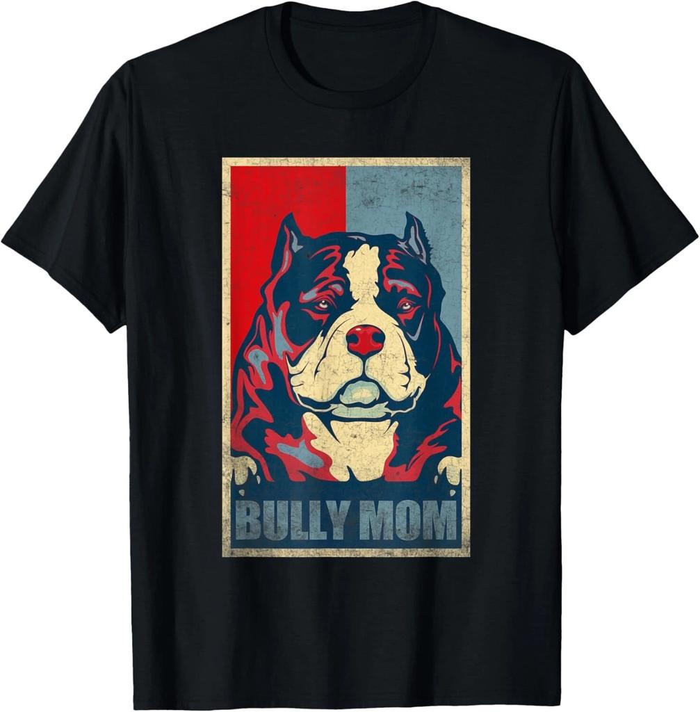 Funny American Bully Mom Vintage _ Dog Bully Mom Funny Gift Unisex T-Shirt