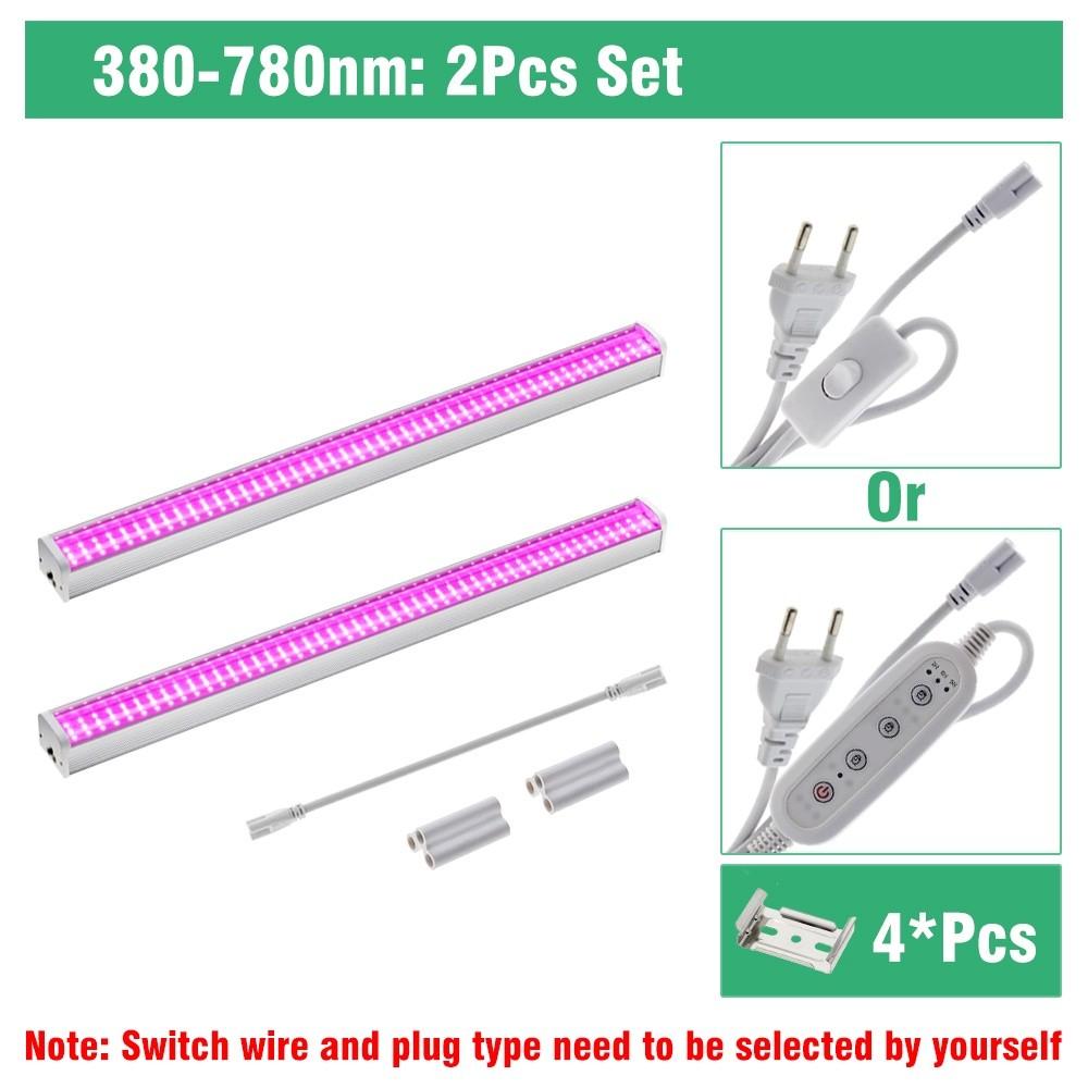 100-277V LED Grow Light Household Full Spectrum Plant Light Tube Waterproof Indoor Plants Flower Seedling Growth Light