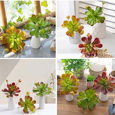 Fleshy Fake Cactus Lifelike Simulation Bonsai Plant Artificial Succulent Plant  Balcony Decoration