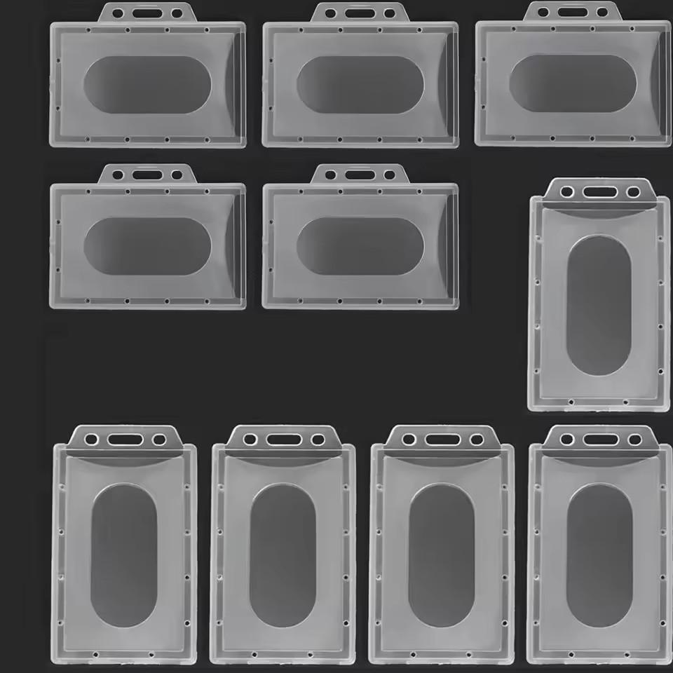 20/10/5/1PCS Transparent Frosted ID Tag Name Badge Holder Premium Clear Plastic Card Sleeve for Nurse Staff Card Protector