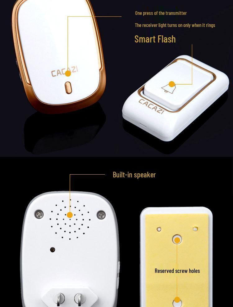 Kajias K01 Wireless Long-Range Music Doorbell with Loud Ring for Homes and Elderly