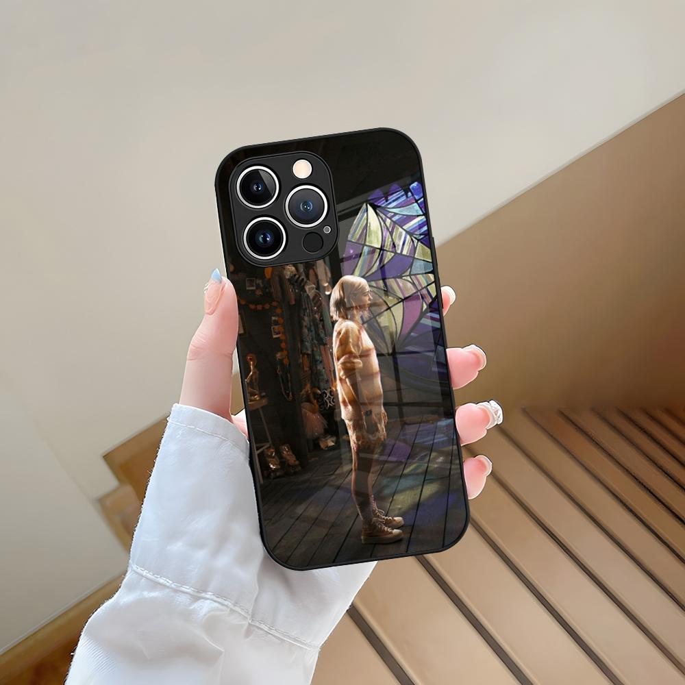 Phone Case Tempered Glass For IPhone 13 17 15 16 14 12 11 Pro Max Plus Mini XR XS SE2020 Coque W-Wednesday Room Window