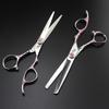 6.0 inch pink flower, plum blossom handle hair scissors, hair scissors, flat scissors, tooth scissors, thin scissors, special for hair salons
