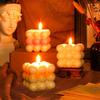 Neue 3D-Würfelkerzen-Silikonform Antihaft-Blasen-Aromatherapie-Kerze Schokoladenkuchenform Bastel-Aromatherapie-Gips-Herstellungsform