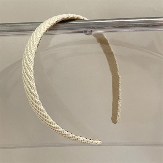 Women Headband Anti-Slip Inner Side Sponge Filling Handmade Knitting Hair Hoop