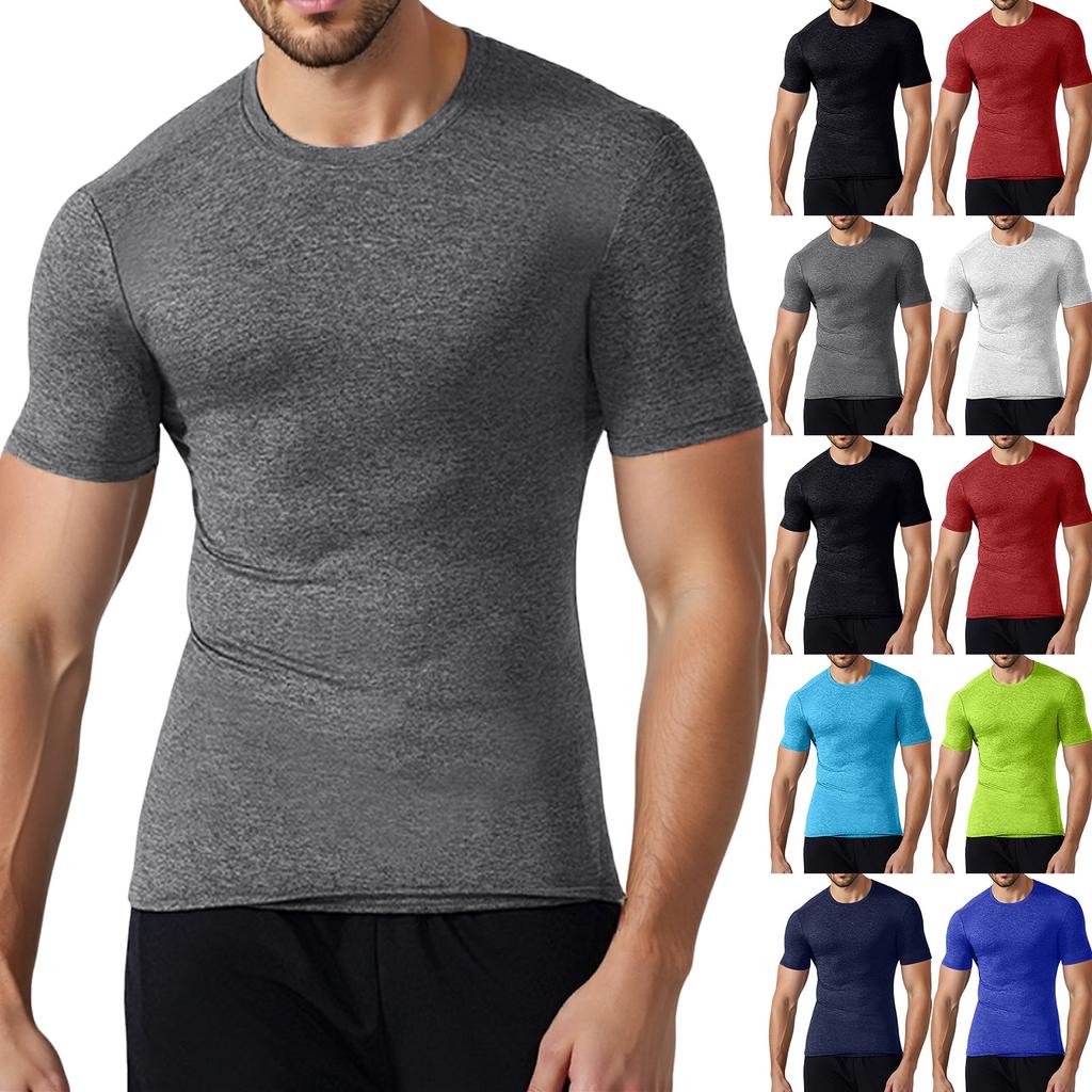 Men's Sports Mesh Quick-drying Round Neck Short Sleeve