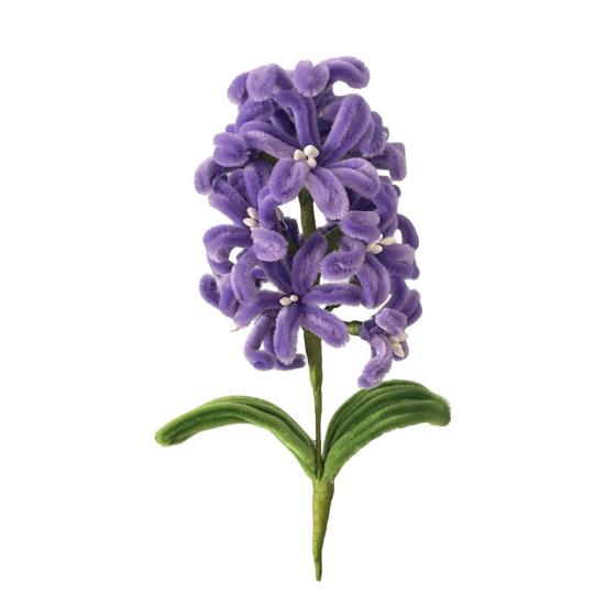 Finished Pipe Cleaner Hyacinth Flower Handmade Artificial Flower Craft for Valentine's Day Wedding Living Room Home Table Decor