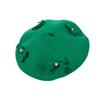 Women S Red Green Wool Beret With Pearl Bow Versatile Small Face Painter Hat