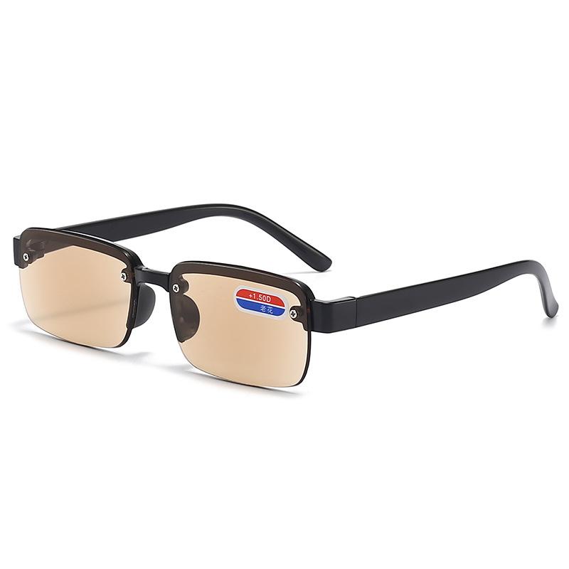 Briller uten innfatning, optisk innfatning, reseptbelagte brilleinnfatningsbriller for bredt ansikt med lange tempel-lesebriller Gafas