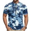 Men's Short Sleeve Cycling Jersey Breathable Quick Dry Zip Up Neck Lightweight Sports Top for Outdoor Activities