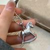 Sterling Silver Rocking Horse Pendant - Korean Style Niche Design Jewelry