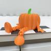 3D Articulated Sitting Posture Pumpkin Model Flexible Joints Poseable Halloween Decor Ornament Ideal Party Decoration Gift