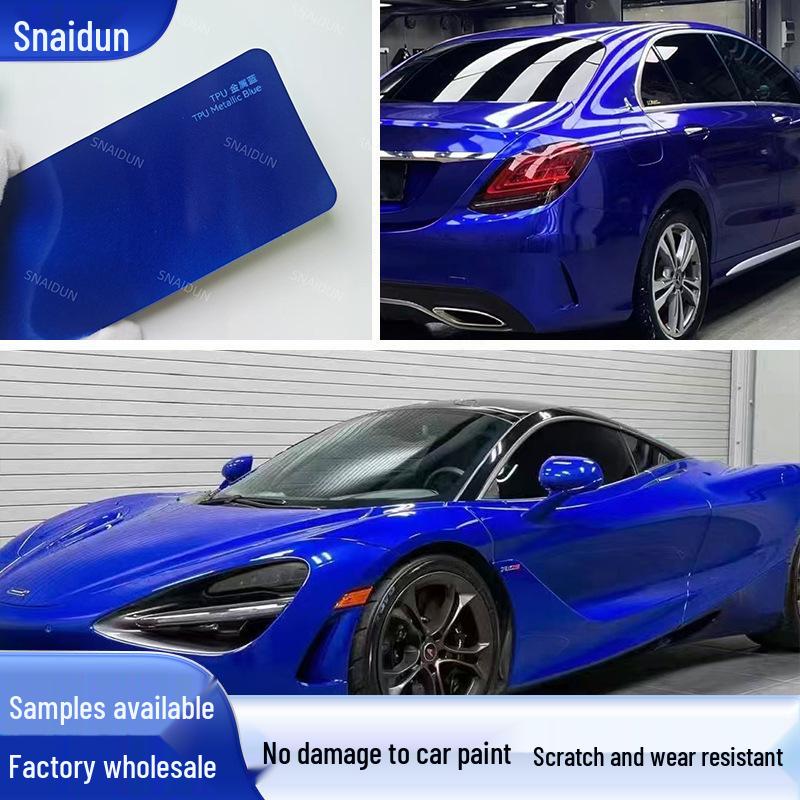 

Metal Blue Color-Changing TPU Car Wrap: Invisible Paint Protection & Anti-Scratch Film Metal Blue