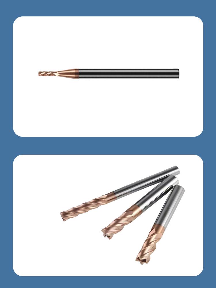 Yili 55° Tungsten Steel CNC Milling Cutter, Four-Flute Flat-Bottom, Rounded-End Mill for Alloy Cutting