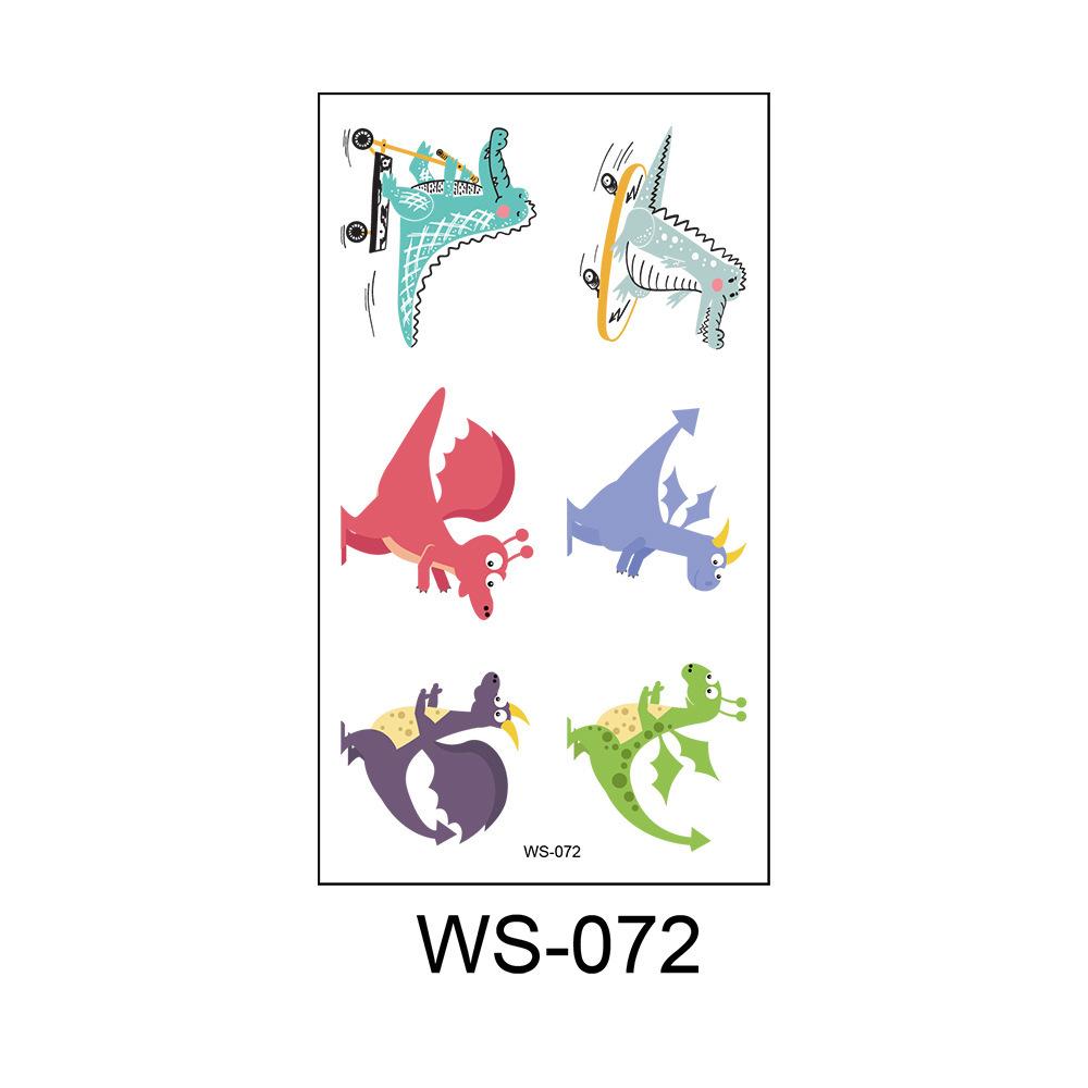 Cross Border Cartoon Children's Dinosaur Tattoo Stickers Kindergarten Party Rewards One-time Waterproof Personalized