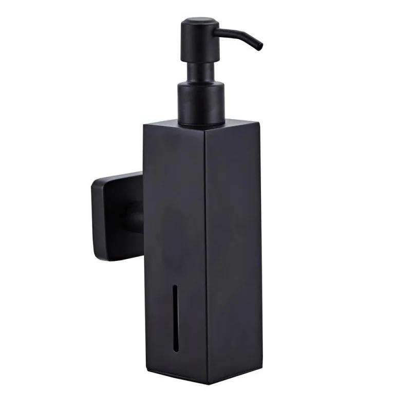 Wall Mounted Soap Dispenser 304 Stainless Steel Brushed Gold Manual Soap Dispenser Hotel Bathroom Liquid Soaps Dispensers