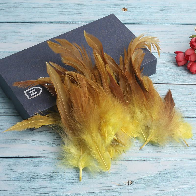 Yellow Chicken Feather for DIY Crafts, Jewelry & Pet Supplies