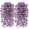 Eucalyptus Lavender Pansy Wall Hanging Vine for Outdoor & Home Decor