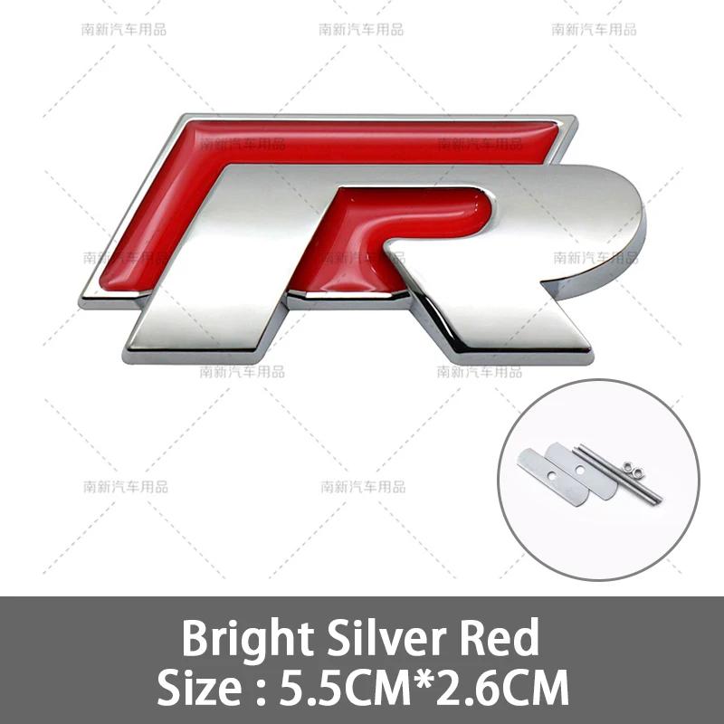 RUNTB1 VW 2026 Hot 3D Metal R Grille Badge Rear Tail Trunk Emblem Decal Stickers For Volkswagen VW Polo Passat Golf Jetta Tiguan Sagita