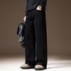 Men's American Casual Loose Fit Straight Leg Black Jeans