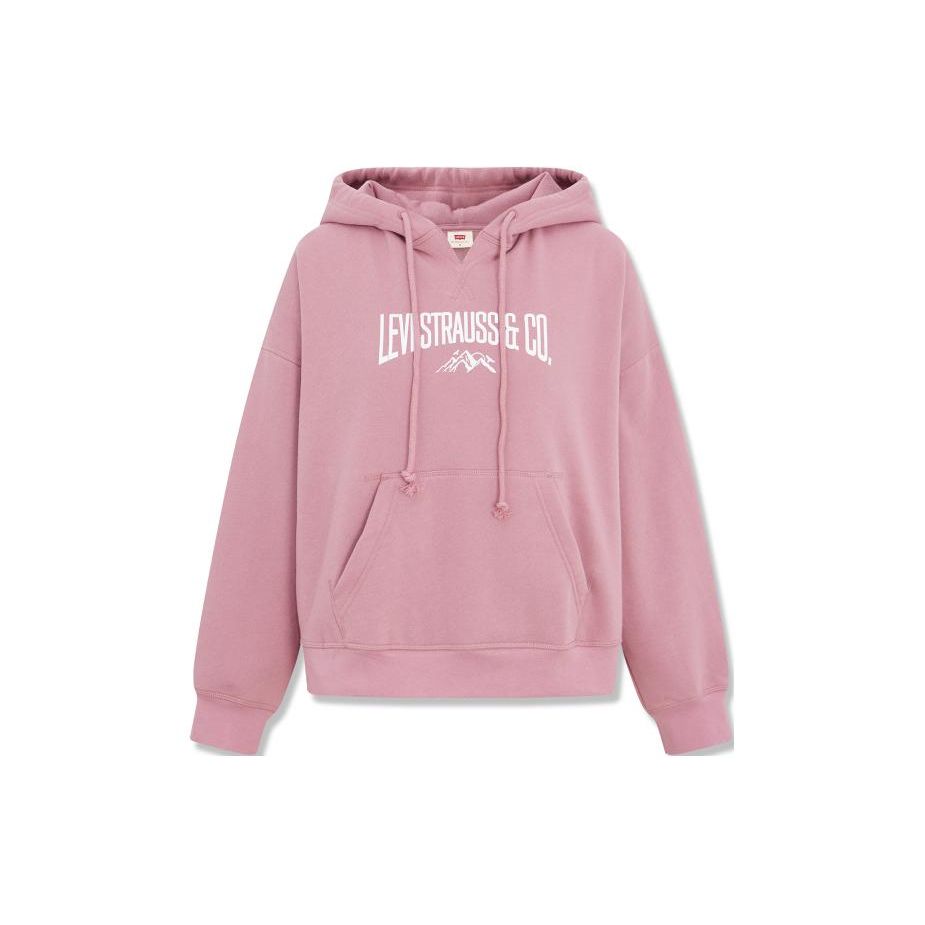 

Женская толстовка с капюшоном на флисовой подкладке Levis Толстовка Розовая A5591-0015 XS