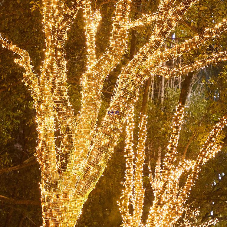 Venkovní vodotěsná solární řetězová světla pro dekoraci stromu a zahrady