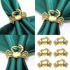 Elegant Gold Crablet Design Metal Napkins Clip Secure Holds Fabric Napkins for Dining Table Decoration