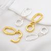 18K Gold Plated Irregular Oval Double Circle Fastener DIY Jewelry Making Accessories Connectors Clasp Necklace Bracelet Supplies