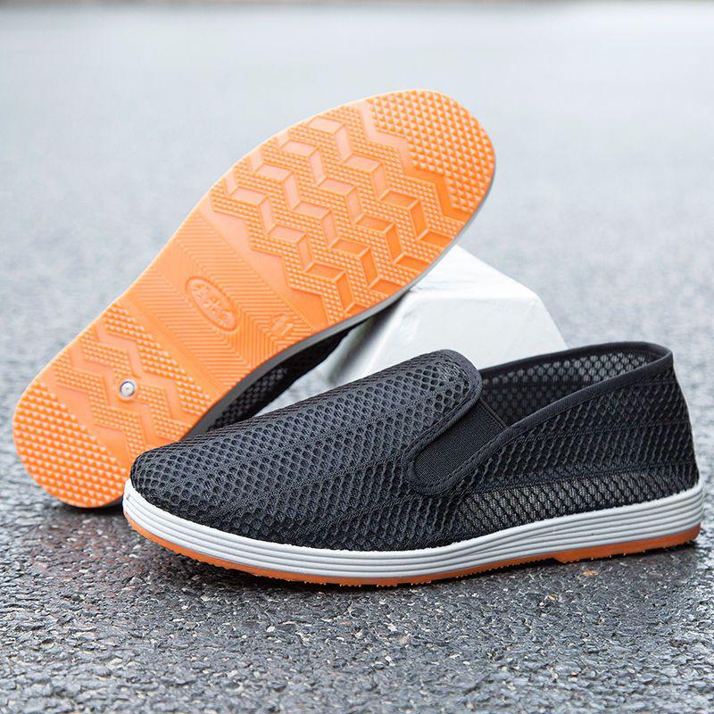 

Мужские легкие прогулочные кроссовки с утолщенной подошвой — классический пекинский стиль для людей среднего и пожилого возраста 40