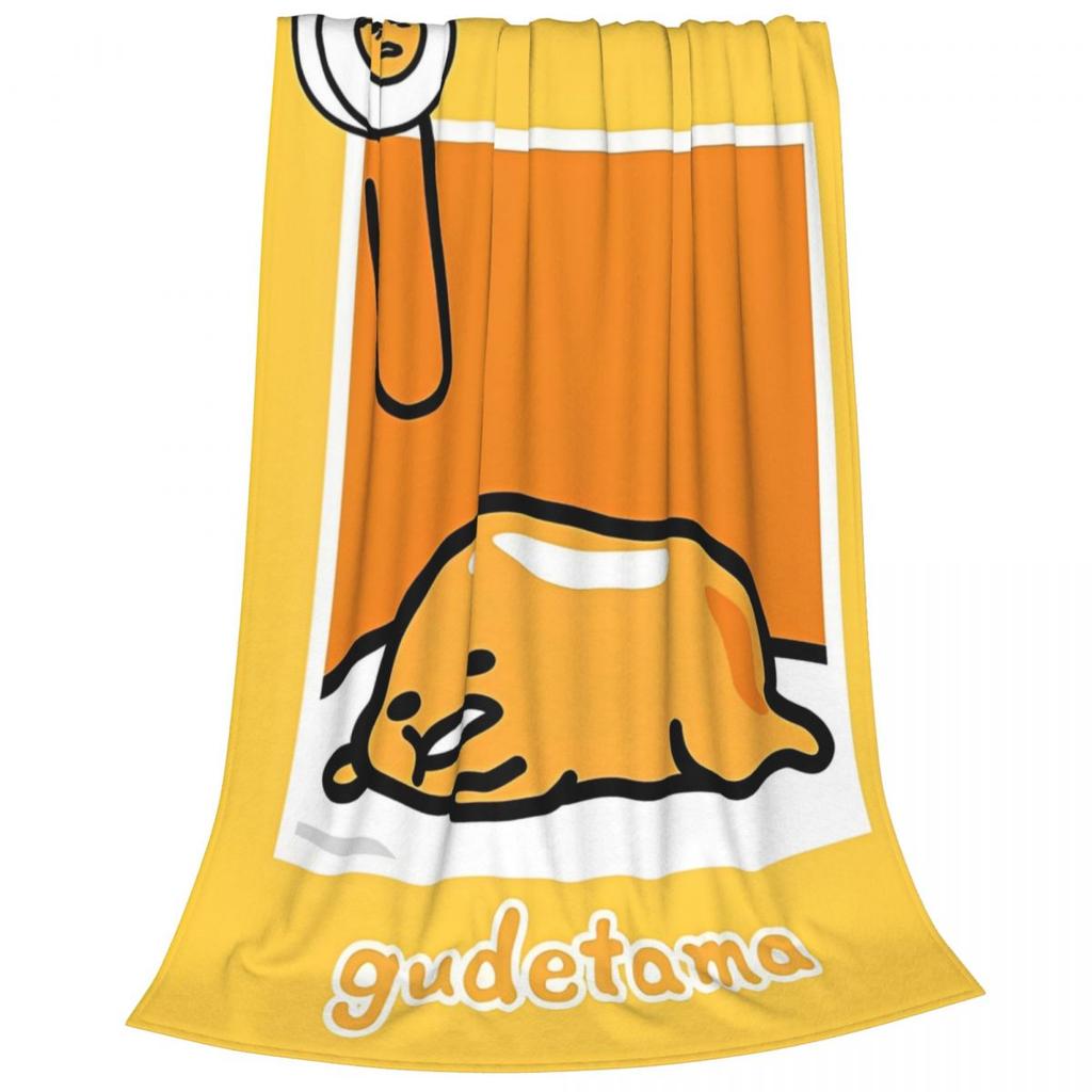 Gudetama Lazy Egg Cartoon Blankets Lie Down Fleece Awesome Warm Throw Blanket for Home All Season Car