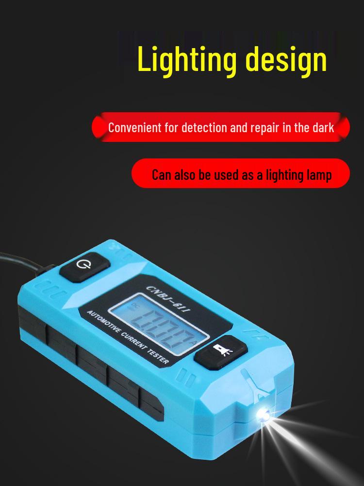 High-Precision Automotive Fuse Ammeter & Battery Leakage Current Detector