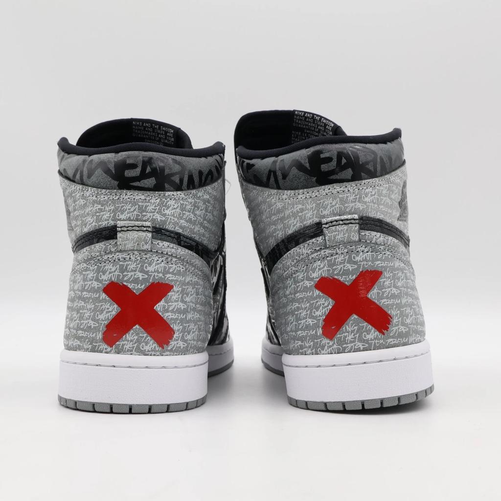 555088-036 Nike Jordan 1 High OG Rebellionaire Black White Particle Grey