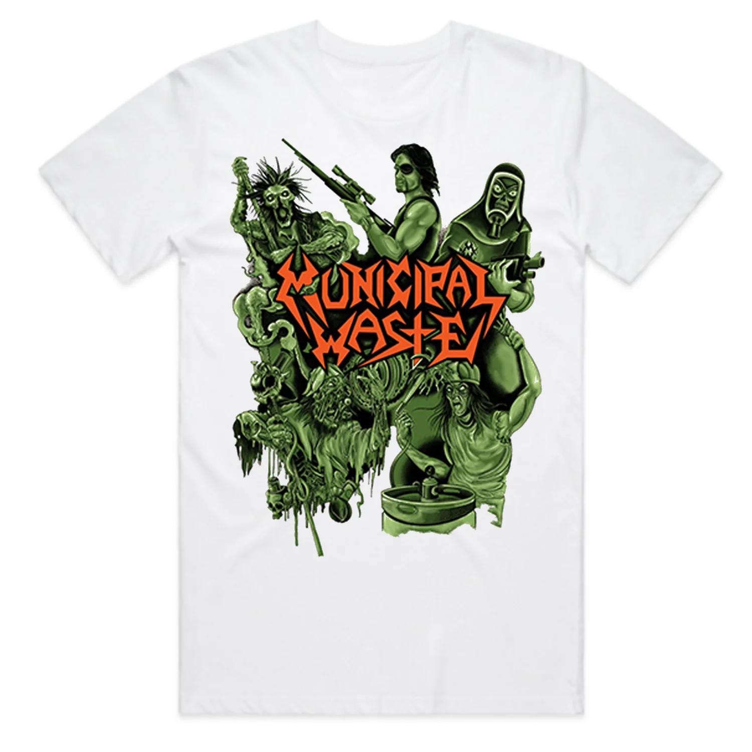 

Municipal Waste Band Graphic Cotton Tshirt Unisex Unisex Women Short Sleeve Vintage Brand Retro Tee Streetwear Unisex S