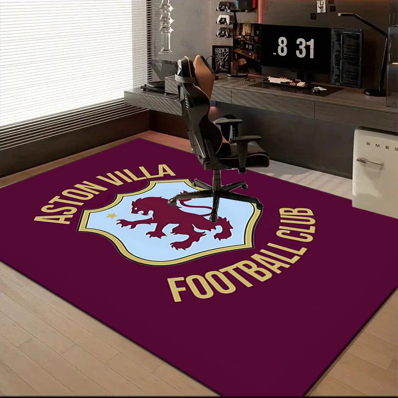 Aston Football Club Printed Office Carpet Chair Cushion Entryway Rug, Rugs for Living Room, Bedroom Christmas gifts