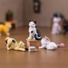 6pcs Miniature Cat Statue Set Cute PVC Simulated Kittens Ideal for Car Decoration, Desktop Display Feline Decorations