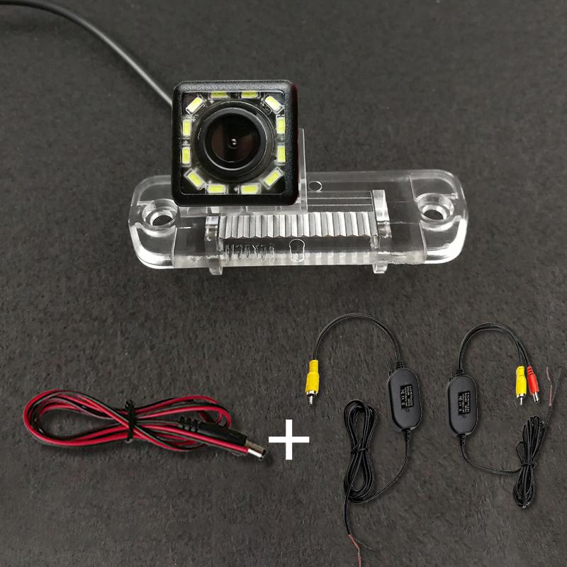 Wireless Car CCD Rear Camera Fisheye 4 8 12 Led Dynamic For Benz SLK Class R171 R350 R500 ML350 W203 W211 B200 A160 W219