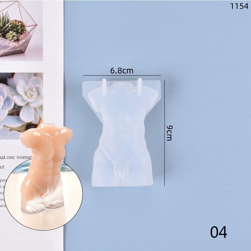 1 buc. Matriță de Ceară Siliconică 3D Corp Uman DIY Instrument pentru Fabricarea Manuală a Lumânărilor Matriță Epoxy Cristal Artă Simulare Decorare Corp Uman