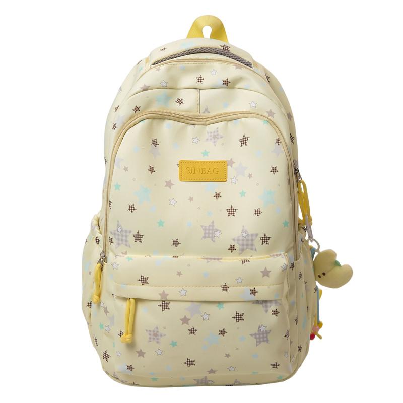 Five-pointed Star Backpack Large Capacity Printed Backpack Student Schoolbag
