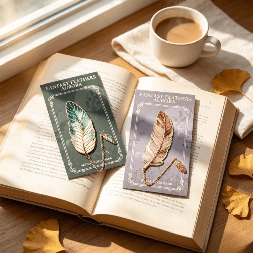 Vintage Feather Metal Bookmark Feather Book Page Marker Vintage Feather Bookmark Reading Supplies