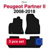 Basic Velour Car Mats For Peugeot Partner Ii 5-Seat (2008-2018)