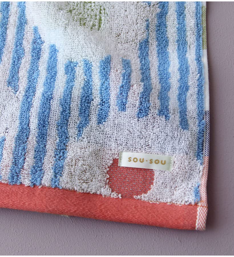 Marushin Face White Chrysanthemum Made In Imabari Certified 6165001400 SOU SOU Towel, 34x80cm, Karen, Japan, Towel,