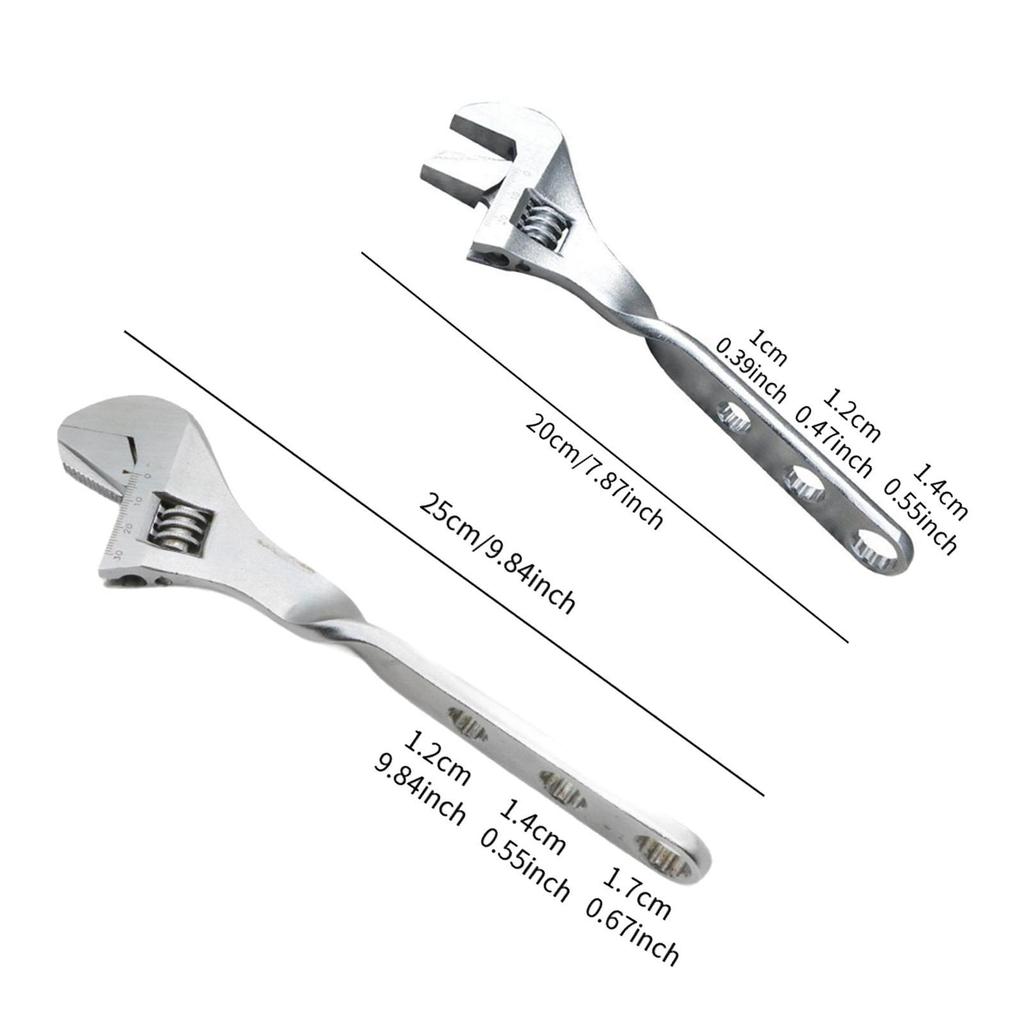 Adjustable Wrench Utility Multipurpose Heavy Duty Monkey Wrench Hand Tool for Workshop Garage Home Professional Use DIY Projects