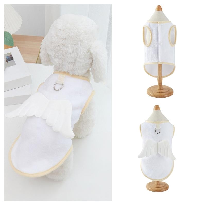 Hundefell Flauschige Einfache Flauschige Weste für Mittlere, Große Hunde Weiche Einfarbige Kleidung Cartoon Flügel Pullover Frühling Pyjama