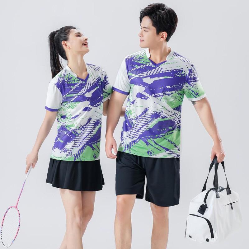 Mens Womens Kids Badminton Sport Set Quick Dry Breathable Training Jersey Shorts Skirt