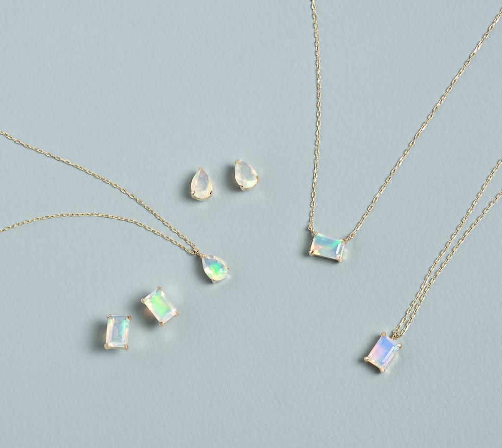 K10 Yellow Gold Opal Necklace L&CO 63-8098