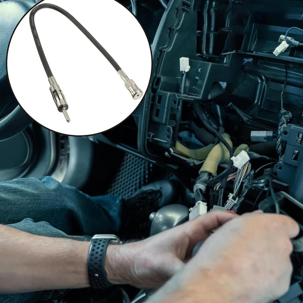 Radio Antenna Adapter, with Cable Extension Piece Compatible with All Vehicles Antenna Adapter Dan