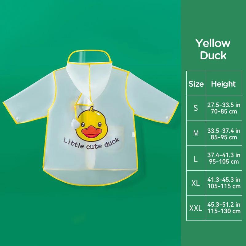 Children's Raincoat Boys And Girls Transparent Poncho Waterproof Kindergarten Rainwear Kids‘ EVA Raincoat With Storage Bag