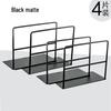 Minimalist Iron Bookends Set - 4-Piece Desktop Book Holder for Students