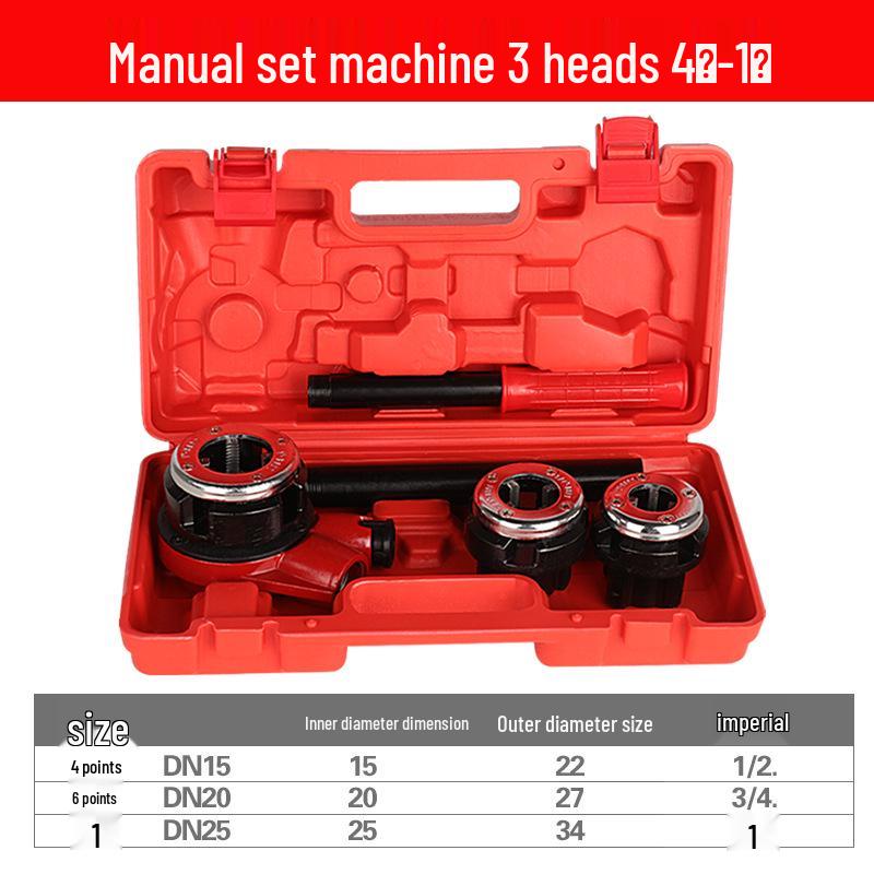 2-Inch Manual Pipe Threading & Tapping Machine for Galvanized Iron Water Pipes