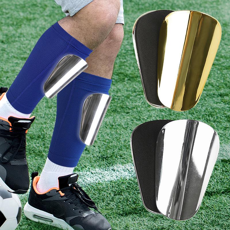 Electroplated Football Shin Guards with EVA Cushion Insert for Calf Protection
